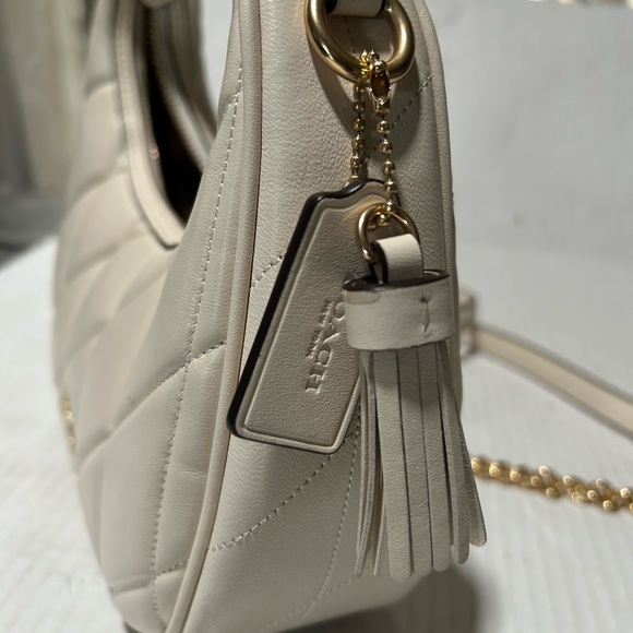 Coach Carmen mini crossbody White Quilted Women's Bag - Picture 9 of 12